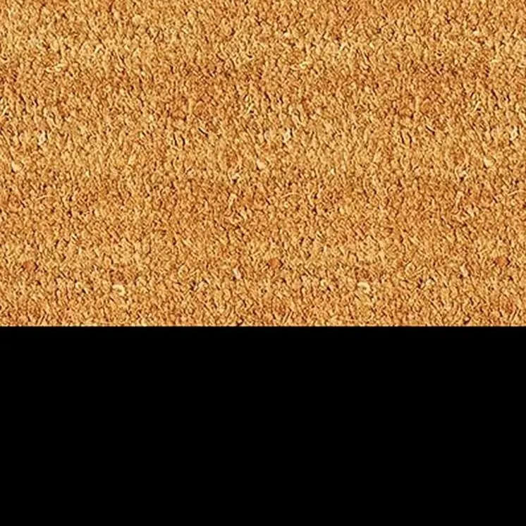 24" X 36" Natural And Black Color Block Hello Outdoor Coir Door Mat