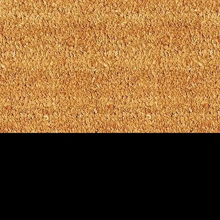24" X 36" Natural And Black Color Block Hello Outdoor Coir Door Mat