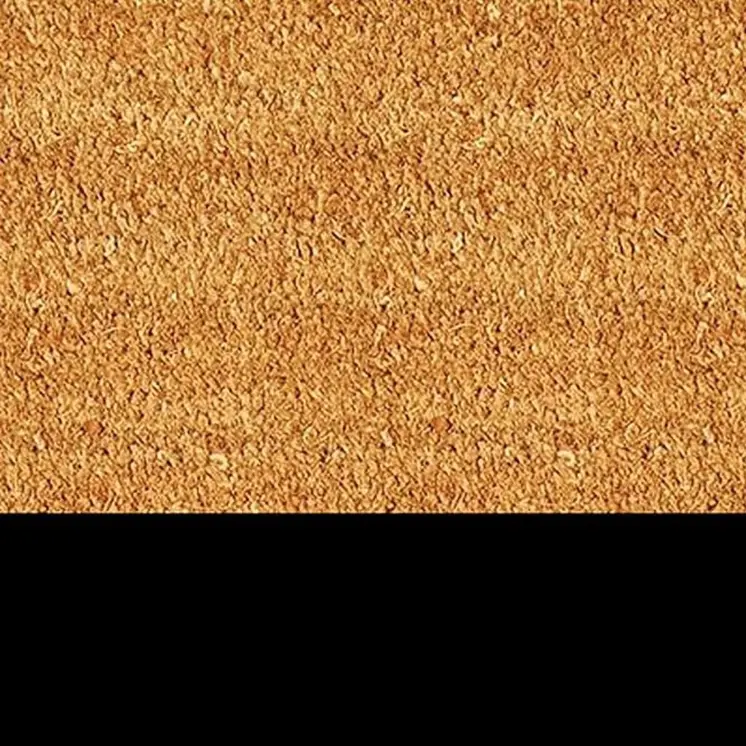 24" X 36" Natural And Black Color Block Hello Outdoor Coir Door Mat