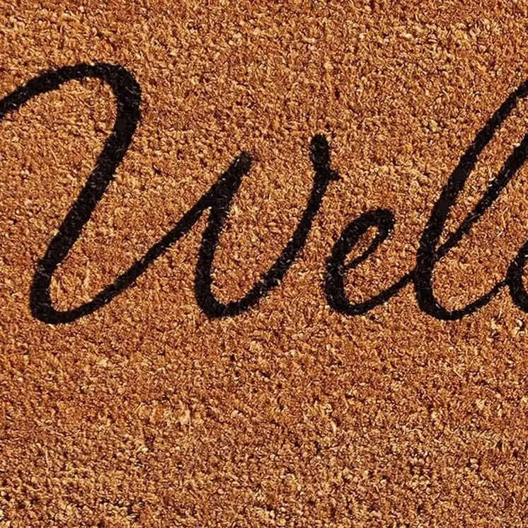 24" X 36" Natural And Black Owl Welcome Outdoor Coir Door Mat