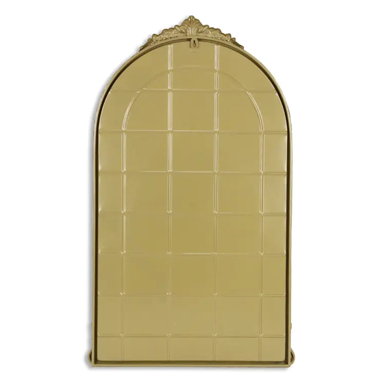 34" Gold Metal Arch Accent Mirror