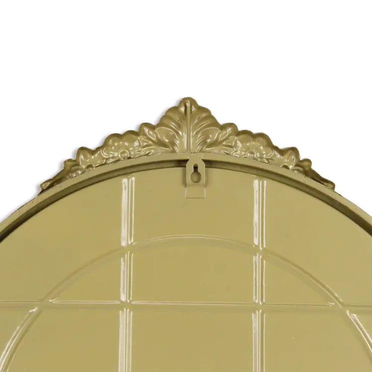 34" Gold Metal Arch Accent Mirror