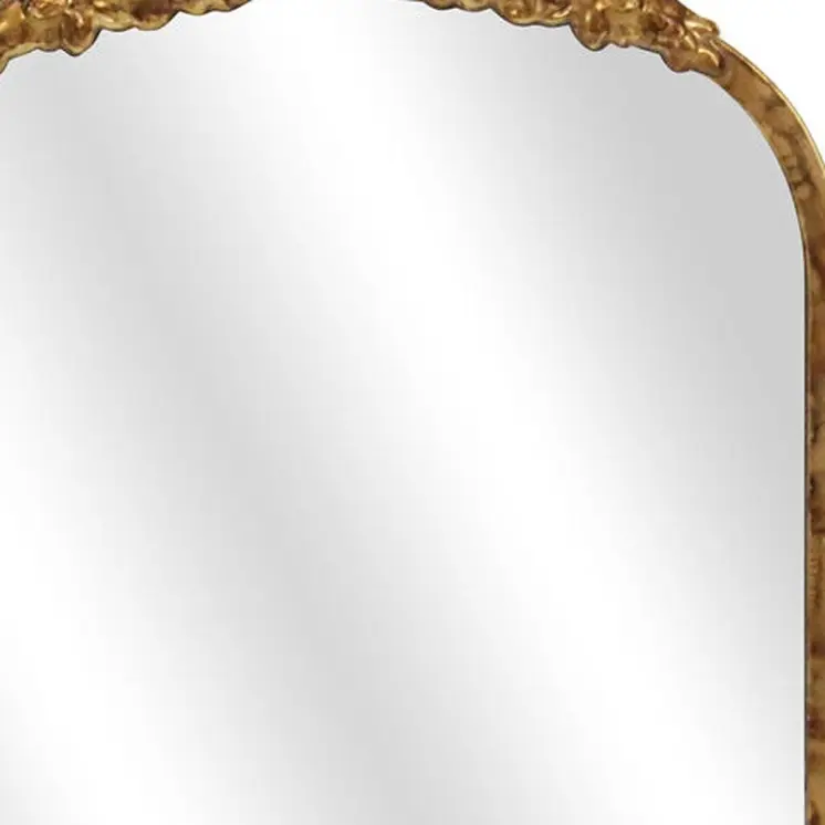 16" Gold Metal Arch Accent Mirror