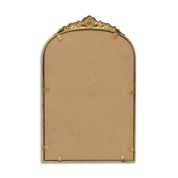 16" Gold Metal Arch Accent Mirror