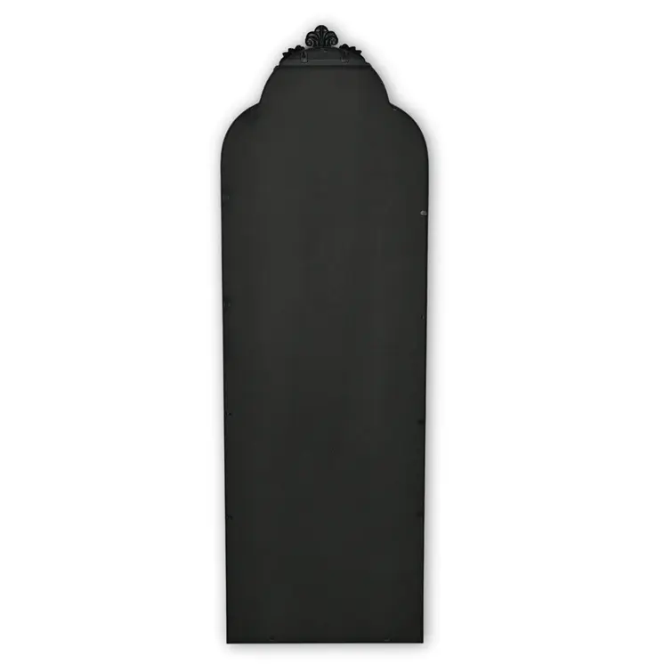 65" Black Metal Arch Full Length Hanging Mirror