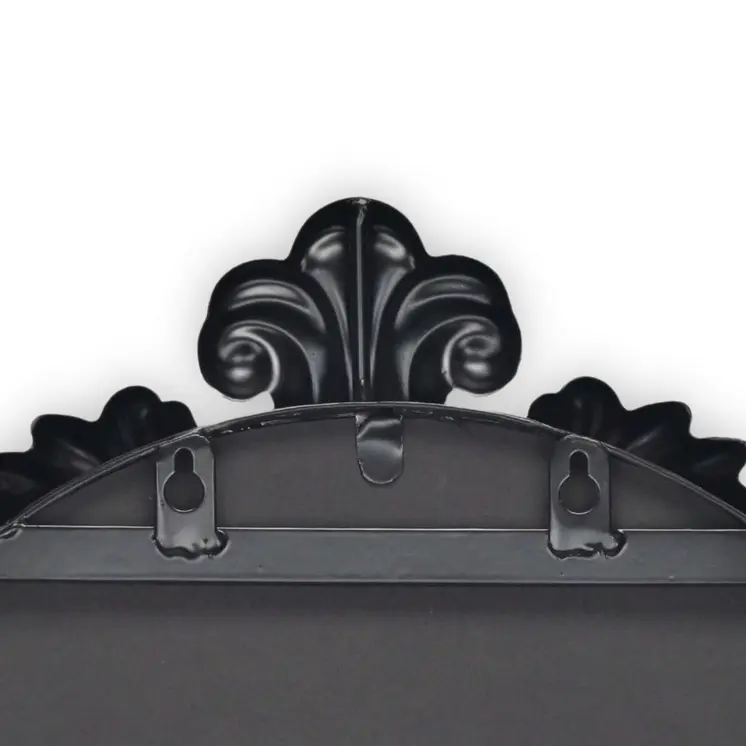 65" Black Metal Arch Full Length Hanging Mirror