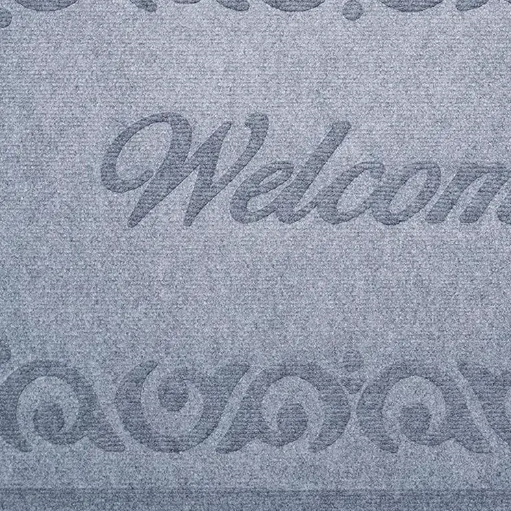 18" X 30" Gray Scrollwork Border Welcome Outdoor Polypropylene Door Mat
