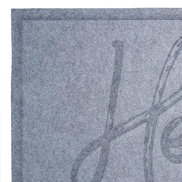 24" X 36" Gray Hello Outdoor Polypropylene Door Mat