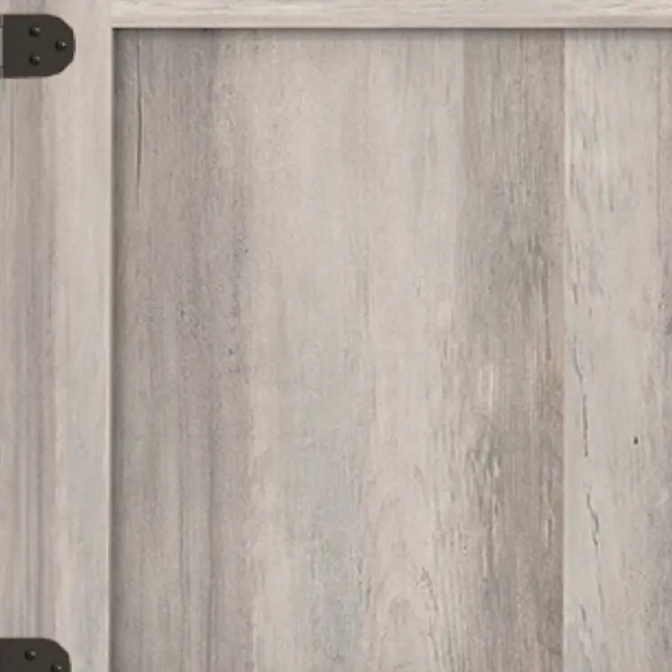 70" Gray Wood Enclosed and Open Storage TV Stand