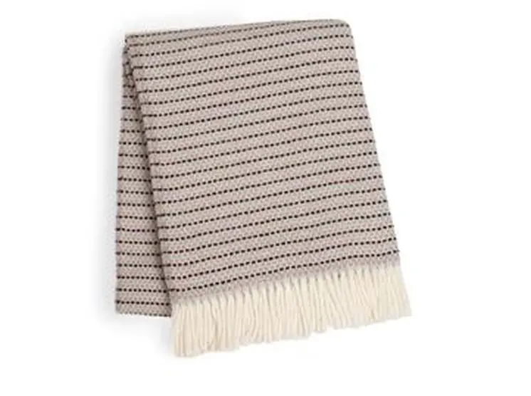 55" X 70" Dusty Rose Cotton Blend Woven Plush Throw Blanket with Fringe