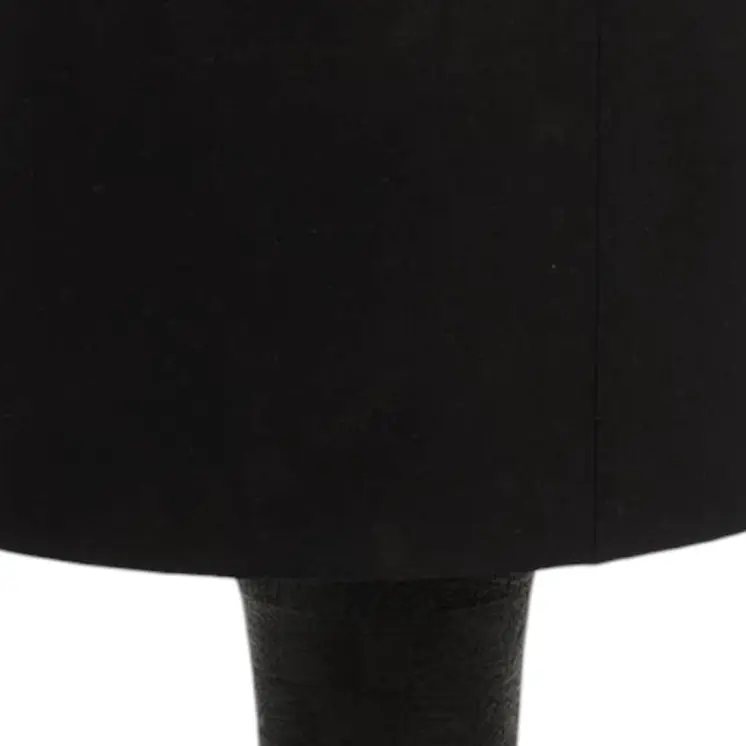 29" Distressed Black Solid Wood Urn Table Lamp With Black Drum Shade