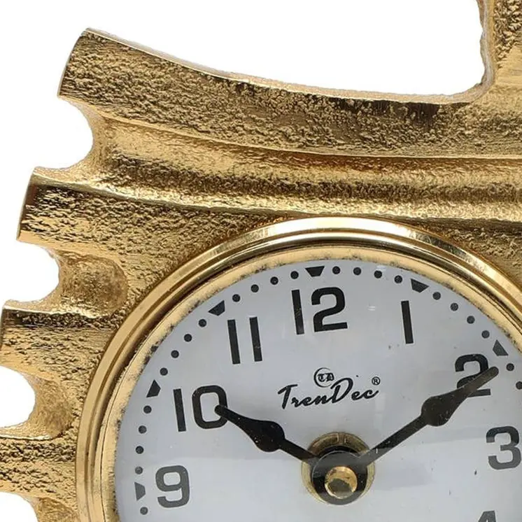 10" Gold Aluminum Sailboat Table Clock
