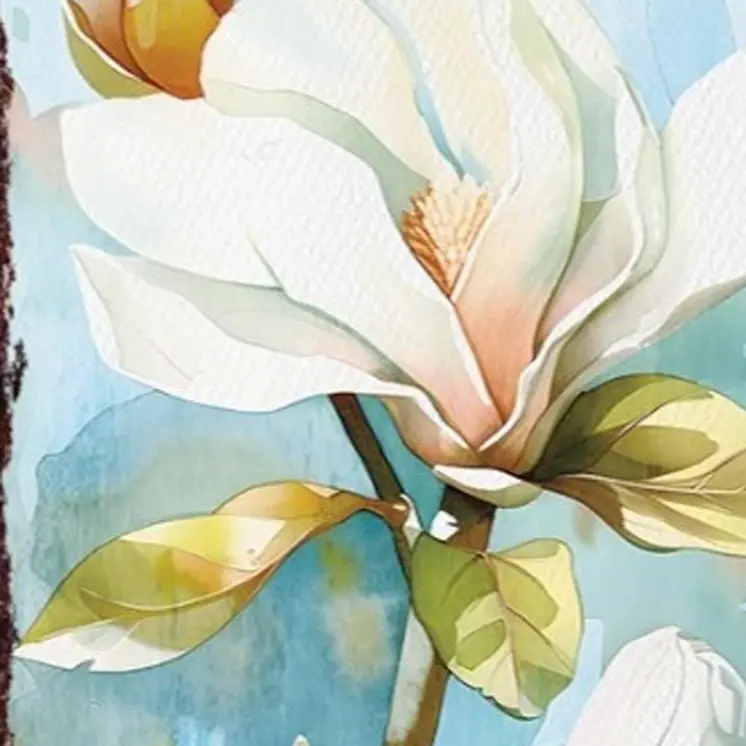 36" Blue Green And White Floral Bouquet Solid Wood Porch Sign