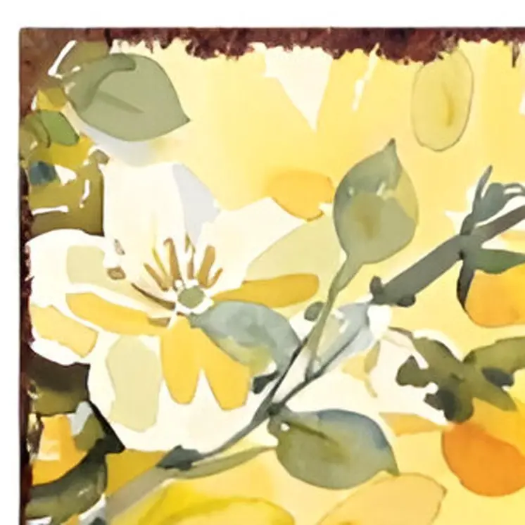 36" Yellow Chickadee Solid Wood Porch Sign