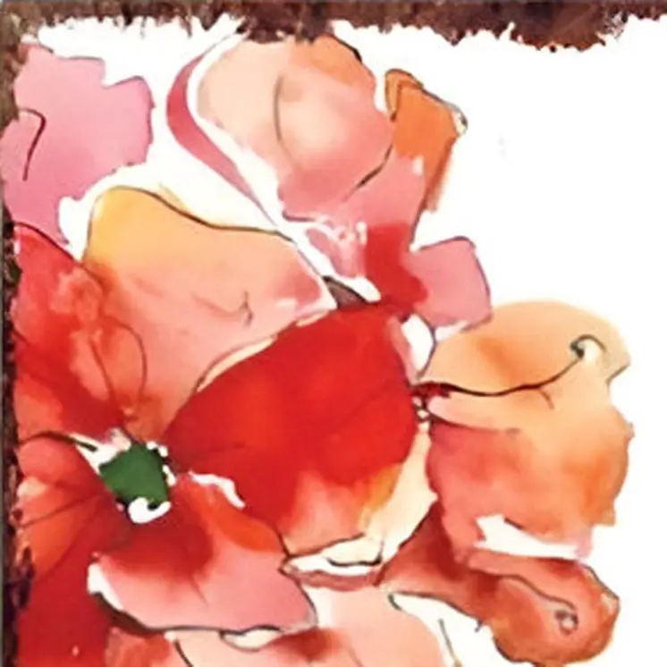 36" White Red And Green Floral Bouquet Solid Wood Porch Sign