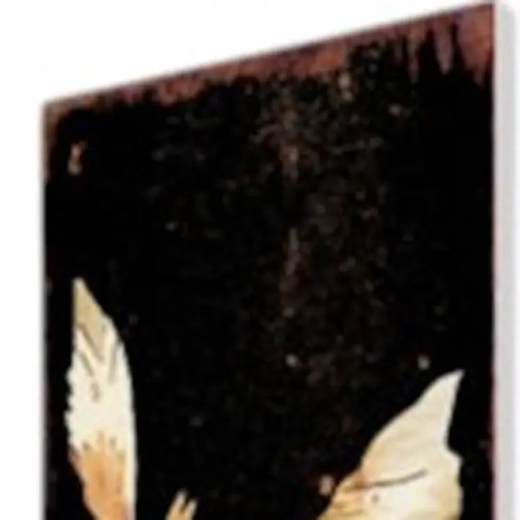 42" Black And Brown Solid Wood Fox Garden Stake