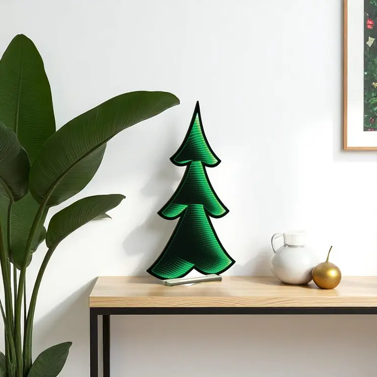 12" Green Acrylic Figurine with LED