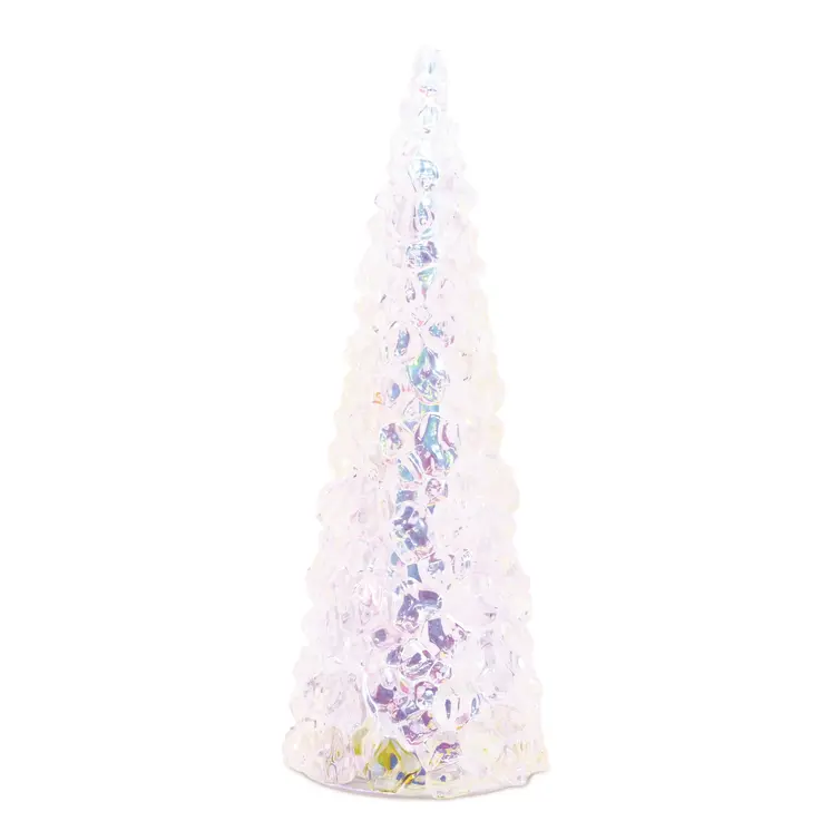 18" White Blue And Pink Plastic Tabletop Sculpture with LED