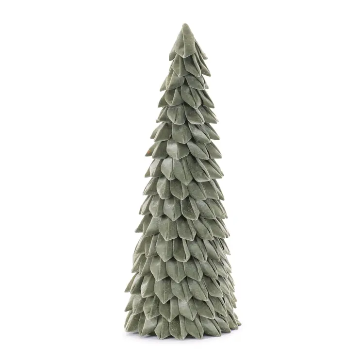 26" Green Fabric Tabletop Sculpture