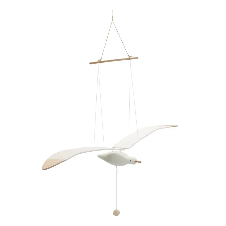 37" White And Beige Wood Tabletop Sculpture