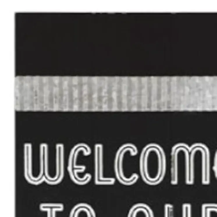 59" Black And White Solid Wood Hello Welcome Reversible Porch Sign