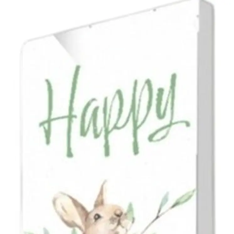 72" White And Green Solid Wood Happy Easter Easter Porch Sign