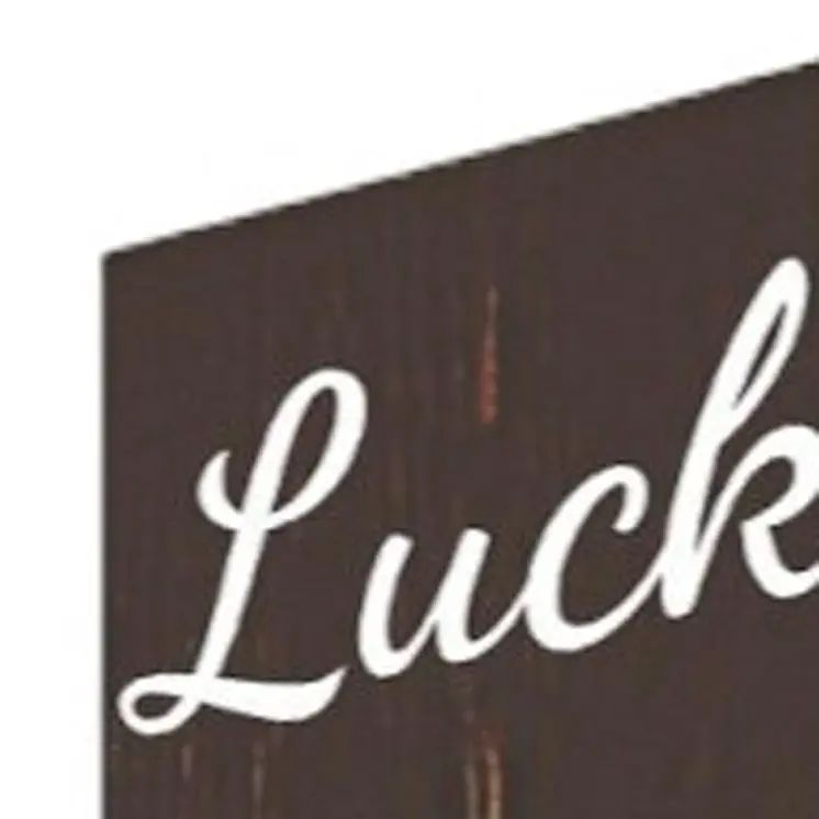 72" Brown And Green Solid Wood Shamrock Luck of the Irish Day Porch Sign
