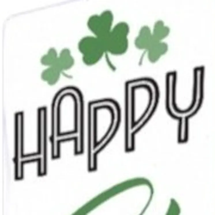72" White Black And Green Solid Wood Happy St Patrick's Day Porch Sign