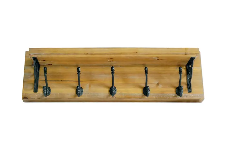 6" Brown Wood Wall Mounted Accent Shelf