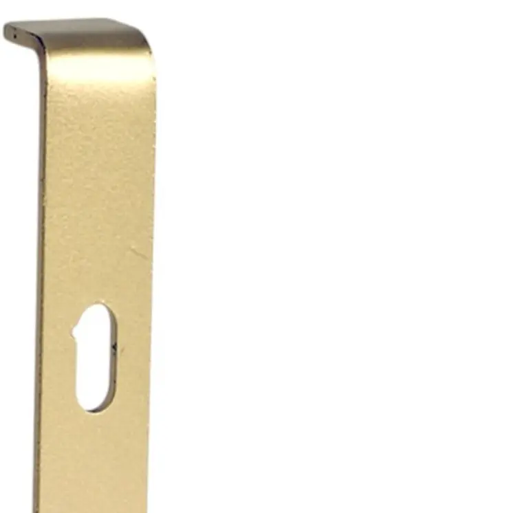 7" Set Of Two Gold Metal Wall Mounted Shelf Brackets
