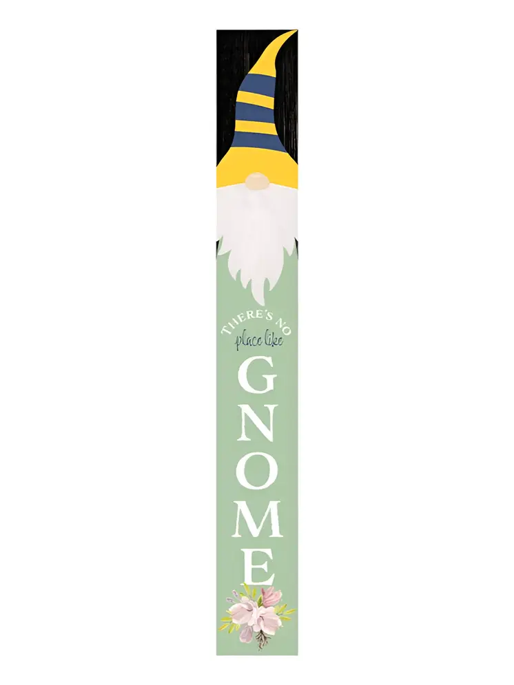 72" Light Green Solid Wood No Place Like Gnome Porch Welcome Sign