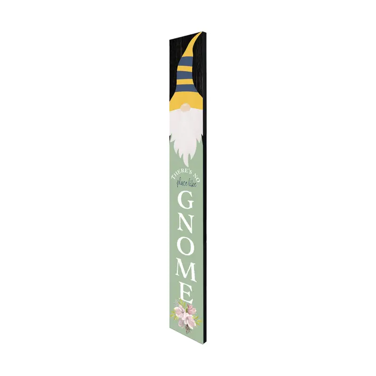 72" Light Green Solid Wood No Place Like Gnome Porch Welcome Sign