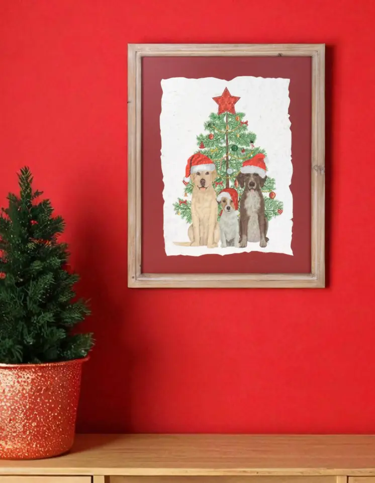 None Red White And Green Framed Wall Art