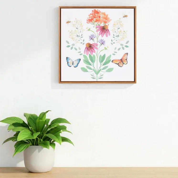 None Red White And Green Framed Wall Art