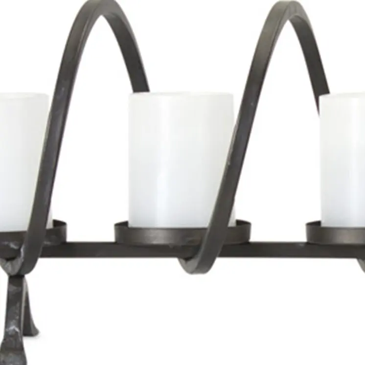 10" Black Metal Centerpiece Candelabra Candle Holder