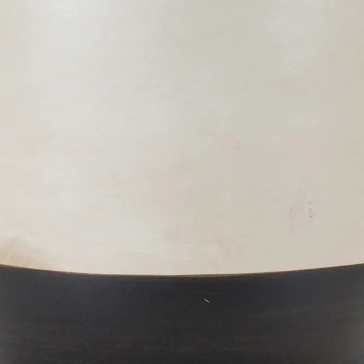 Set of Two Cream And Black Distressed Ceramic Tabletop Pillar Candle Holders