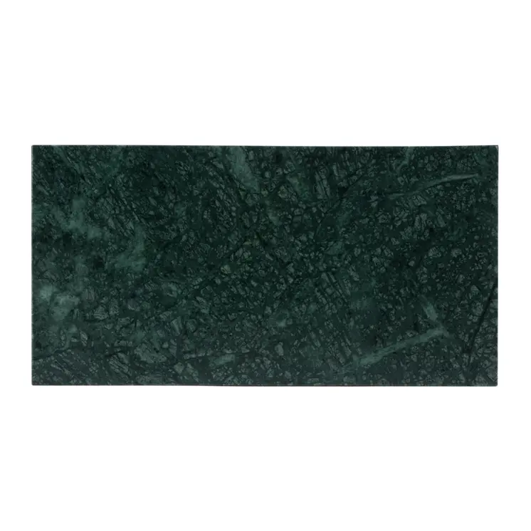 22" Green and Gold Marble and Iron Frame End Table With Magazine Holder