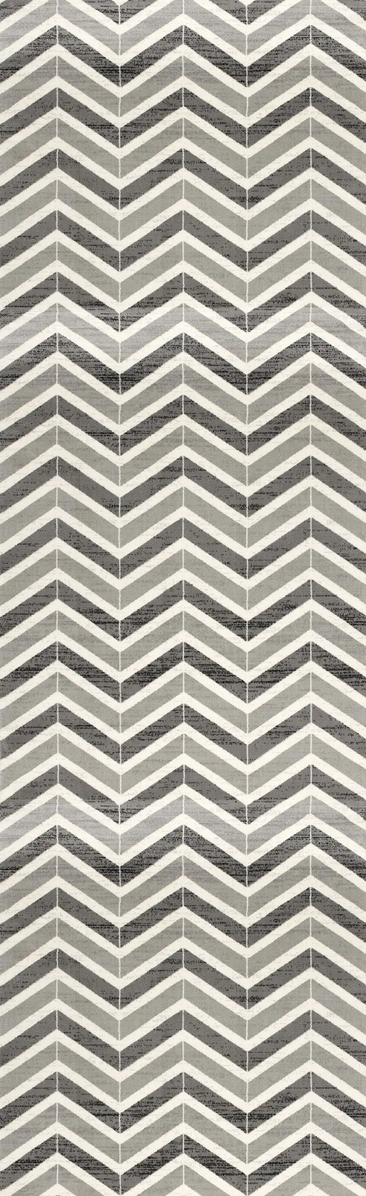 6' Red And Gray Geometric Runner Rug