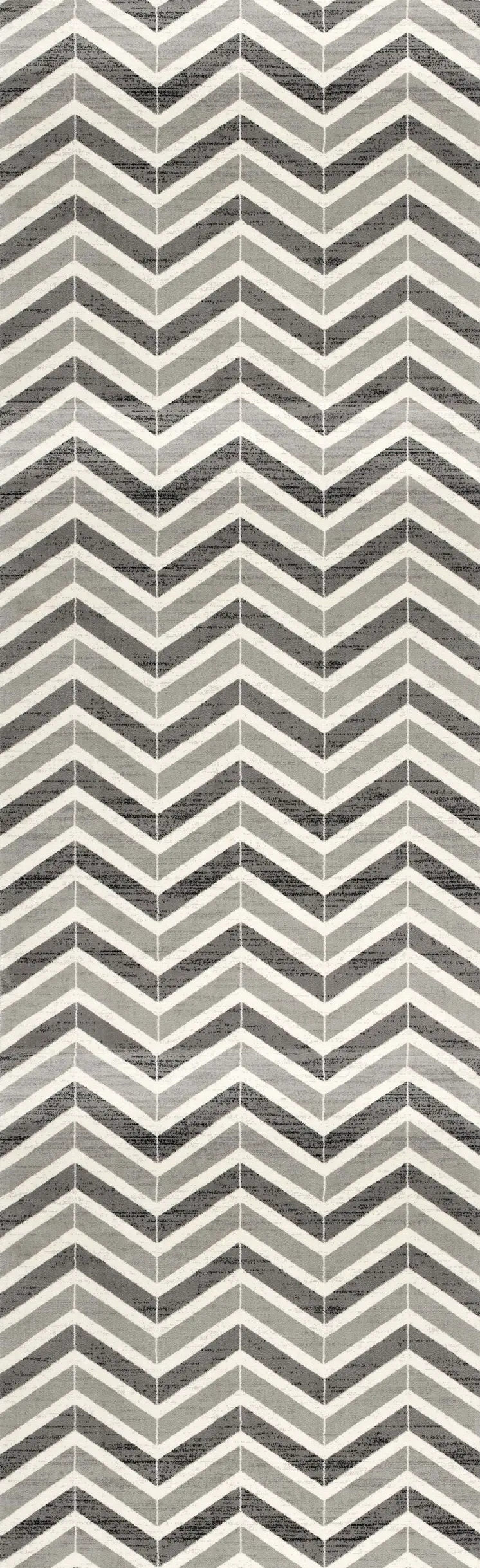 6' Red And Gray Geometric Runner Rug