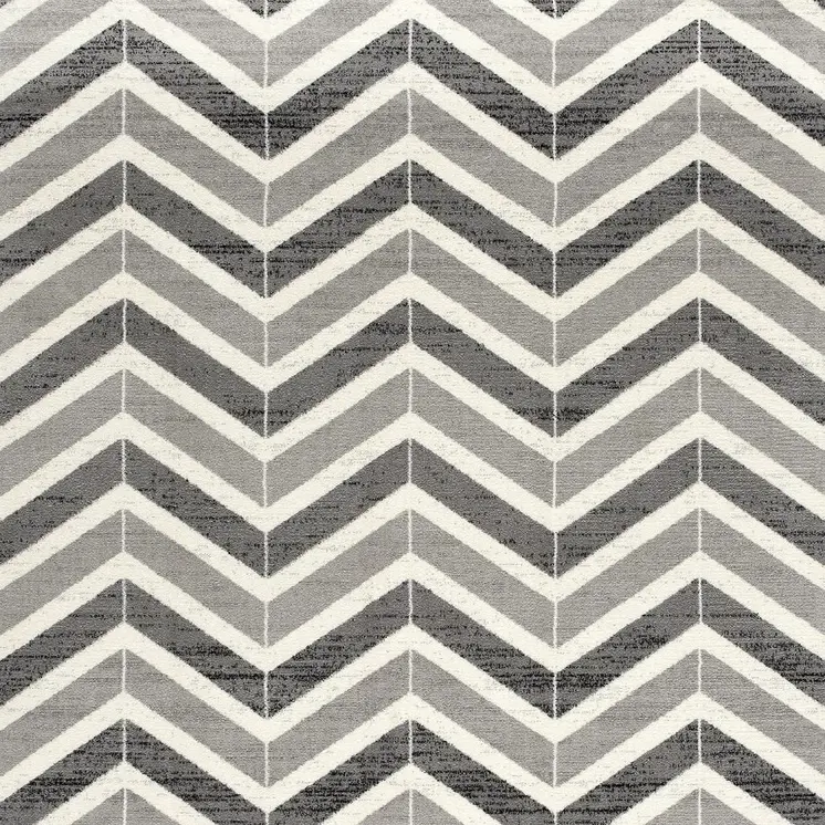 2' X 5' Red And Gray Geometric Area Rug