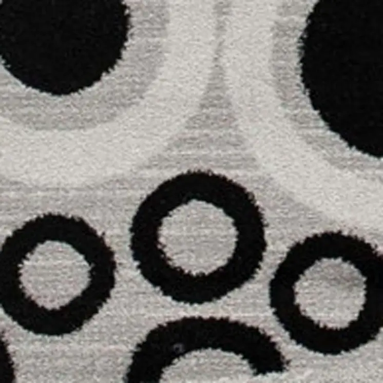 12' Gray And Black Geometric Runner Rug