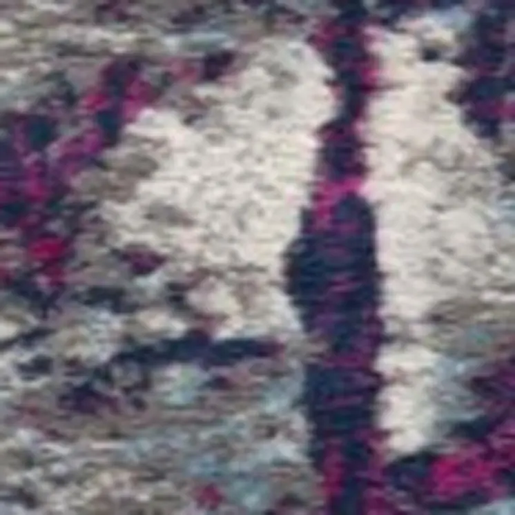18' Purple And Orange Abstract Runner Rug