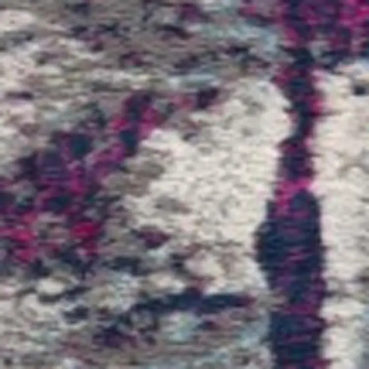 12' Purple And Orange Abstract Runner Rug