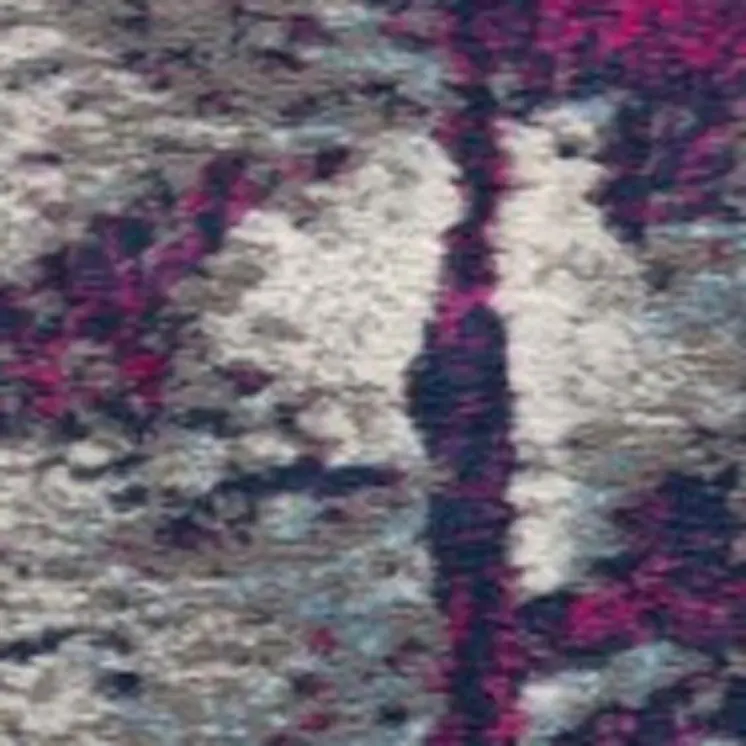 12' Purple And Orange Abstract Runner Rug