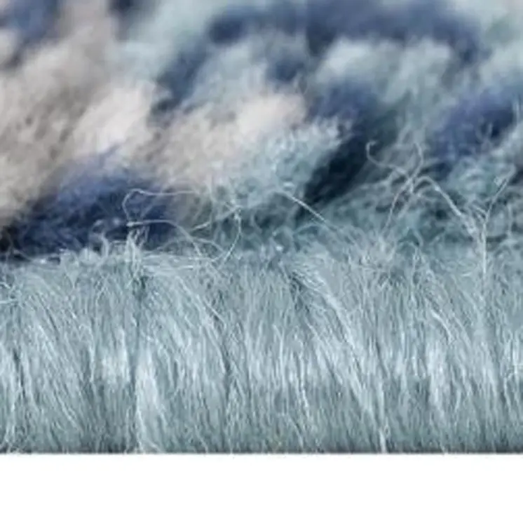 18' Blue And Gray Abstract Runner Rug