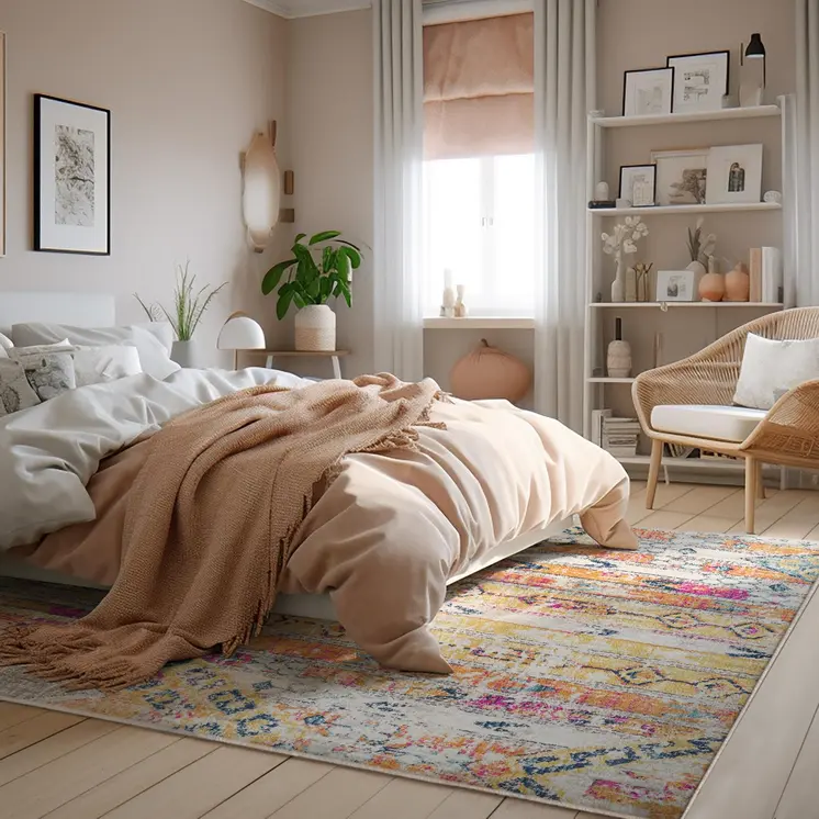 12' Yellow And Beige Abstract Runner Rug
