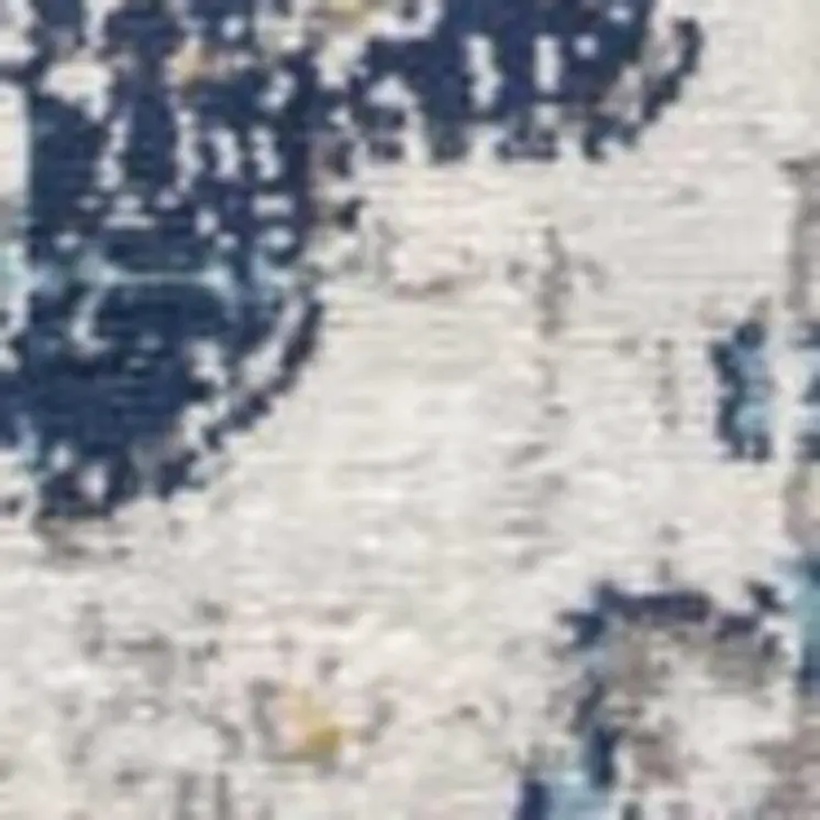 18' Rust And Gray Abstract Runner Rug