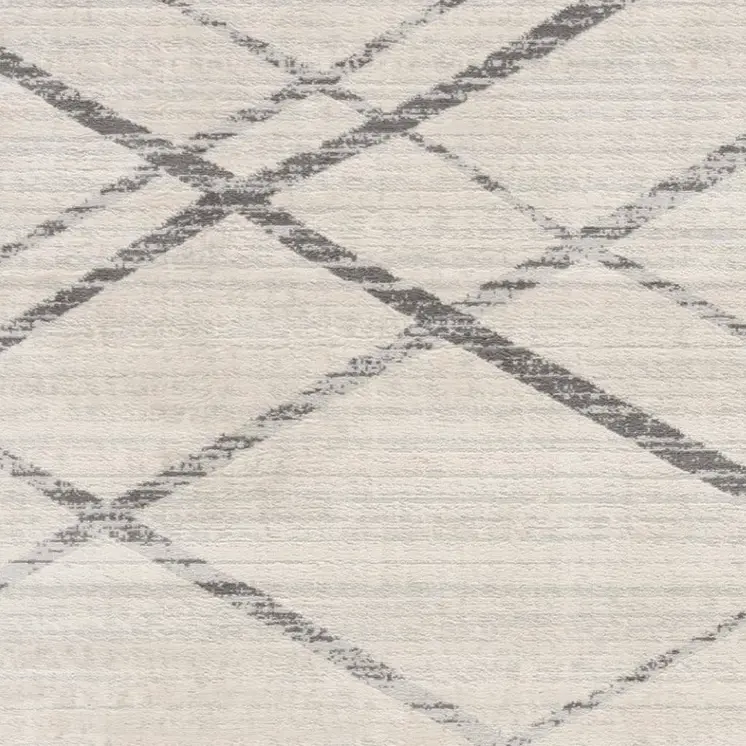 2' X 5' Beige And Gray Abstract Area Rug