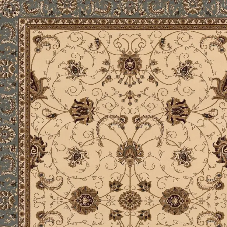 2' X 4' Beige And Black Oriental Area Rug