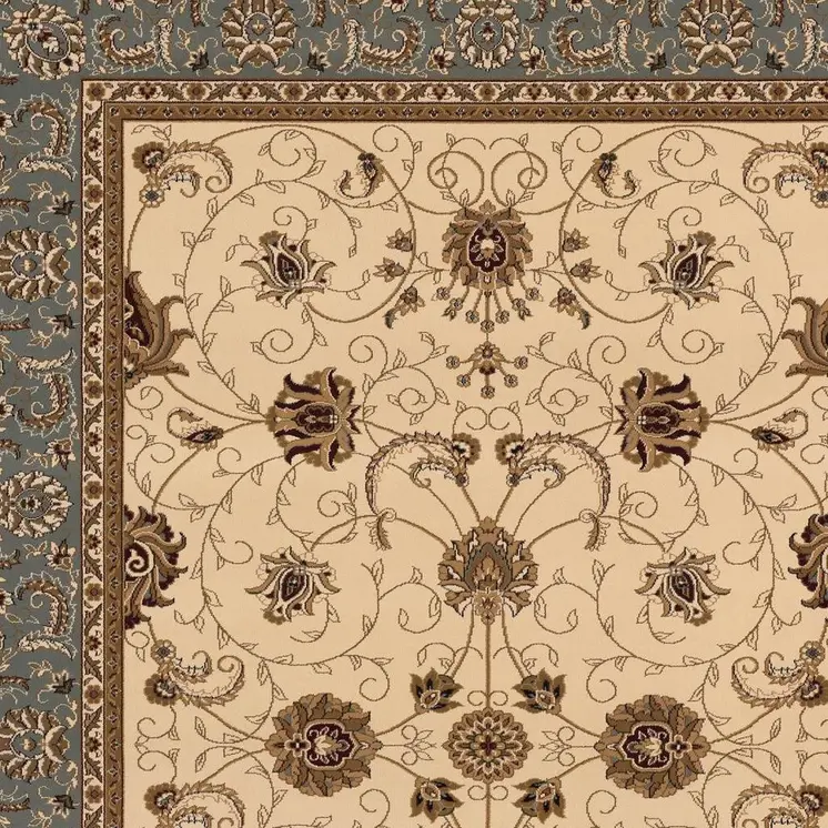 2' X 4' Beige And Cream Oriental Area Rug